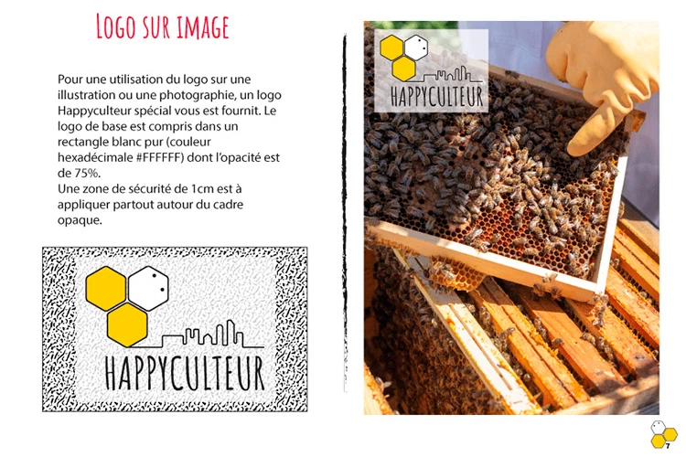 Intérieur de la charte graphique logo Happyculteur - Kyōru Agence web créative