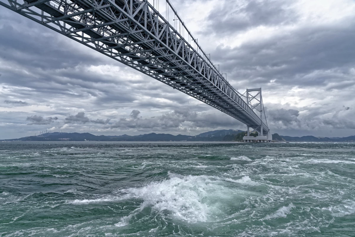 photographie des tourbillons de Naruto sous un pont Japon - Kyōru Agence web créative